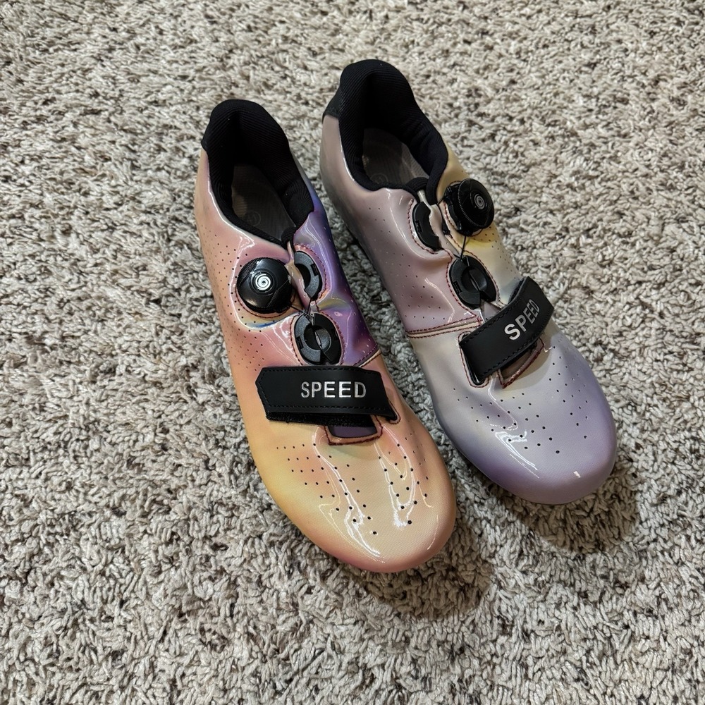 Speed Road Bike‎ Cycling Iridescent Shoes Size 41